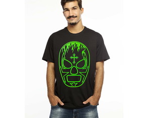 Camiseta Masculina Preta Manga Curta Lucha Libre Hardivision