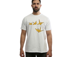 Camiseta Masculina Branca Tsuru Hardivision