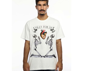 Camiseta Masculina Branca Manga Curta Pray Hardivision