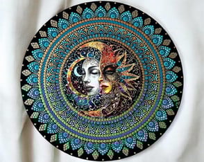 Mandala Sol e Lua 40cm Boas Energias