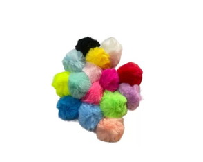 Kit Pompom 7 cm (com Elástico) Pacote com 6 Unidades