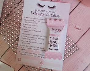 Cartão com Bala - Cuidados com Extensão de Cílios Cartão com Bala - Cuidados com Extensão de Cílios