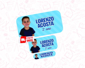 Etiquetas Escolares com Foto 150un Frete Grátis