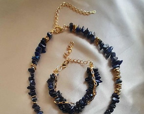 Colar e Pulseira Cascalho