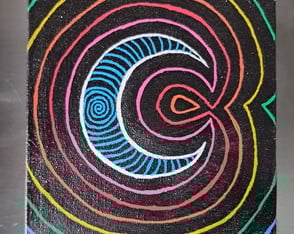 Mini Quadro Lua sem Cavalete