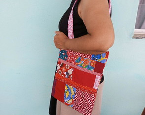 Bolsa de Tecido em Patchwork