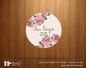 Tag Redonda Flores - 50 unidades