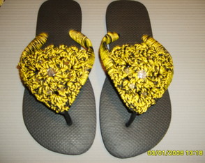 Sandália Havaiana Em Crochê