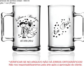 Caneca de Chopp Casamento personalizada