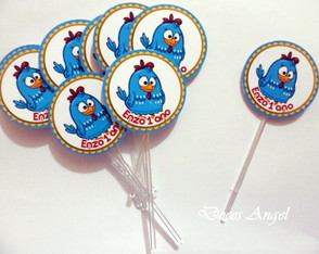 Topper de Docinho Galinha Pintadinha