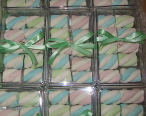 Caixa Retangular Com Marshmalows