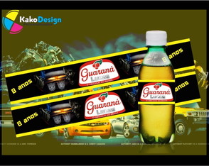 Rótulo para Guaraná Caçulinha Transformes