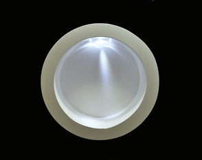 Nicho Duplo Redondo Bco C/ Led 28x28x12