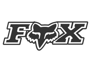 2x Adesivo PRETO Moto Capacete Fox Head Racing 13x4,5cm