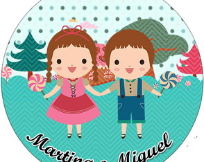Adesivo 5 cm - João e Maria