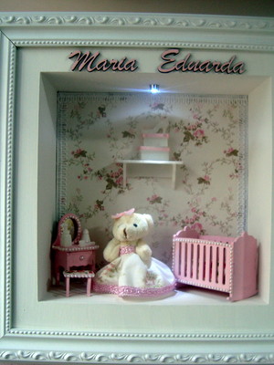 Nicho cenário bebê menina com led-