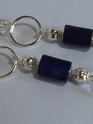 Brinco com pedra ágata