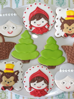 Biscoitos decorados chapeuzinho vermelho