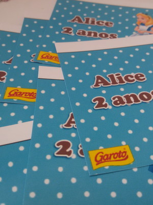 Rótulo para batom - alice