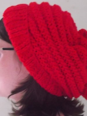 Gorro/ gola de tricô
