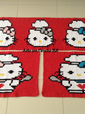 Jogo de tapetes hello kitty