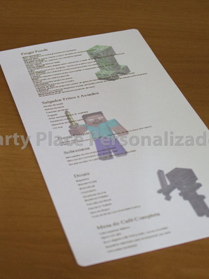 Cardapios minecraft