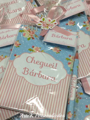 Bloquinho floral c/mini lápis