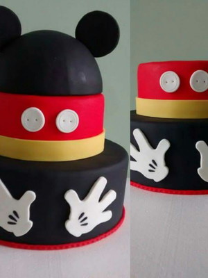 Bolo de biscuit mickey