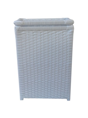 Cesto roupa sintético branco 40x25x60