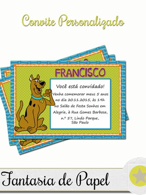 Convite scooby-doo