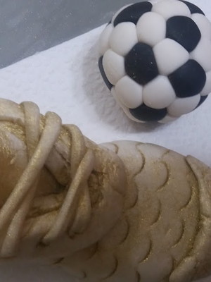 Topo de bolo tema futebol
