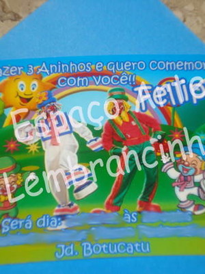 Convite tamanho 10x15 com envelope