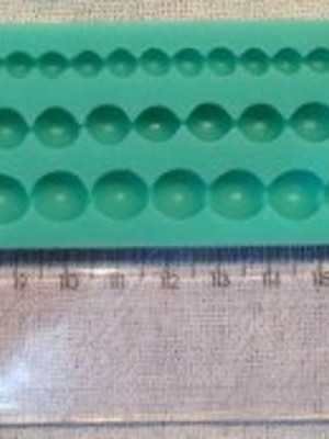 Molde silicone cordão de pérolas