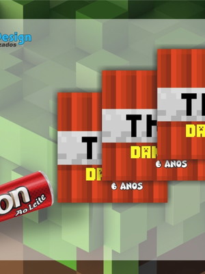 Rótulo para baton minecraft tnt