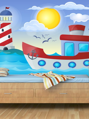 Adesivo painel infantil marinheiro 48