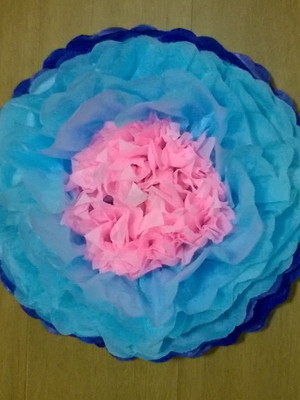 Kit fioratas e pompom azul e rosa