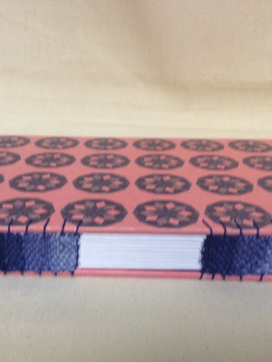 Caderno costura tecida