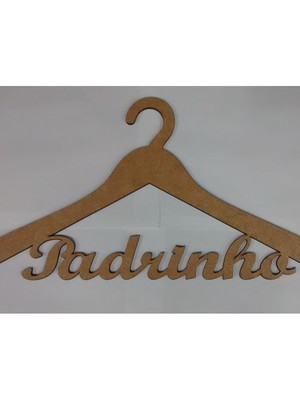 Cabide casamento padrinho em mdf cru