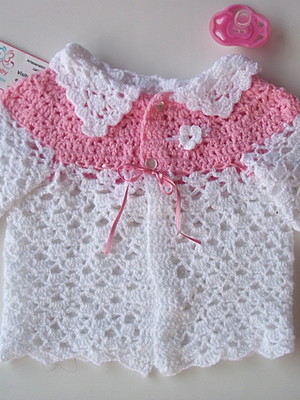 Casaquinho croche infantil - bebê