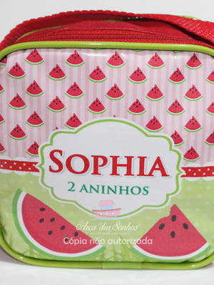 Lancheira melancia com nome
