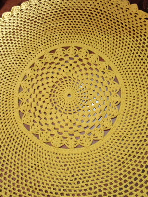 Tapete de barbante croche mandala