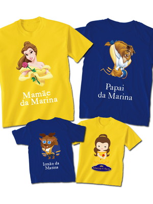 Kit família a bela e a fera com 4