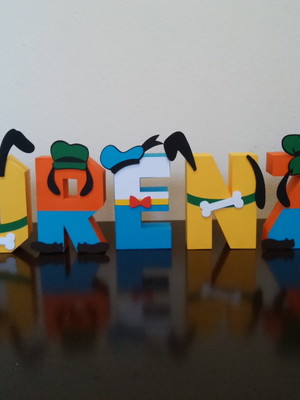 Letras 3d turma mickey