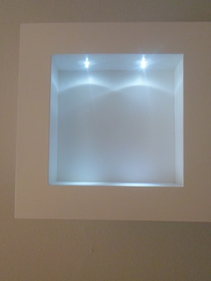 Nicho com led e moldura lisa