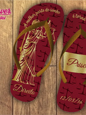 Chinelo formatura - direito