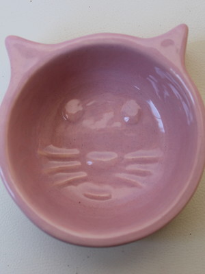 Comedouro de gato - rosa