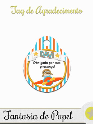 Tag de agradecimento aviador