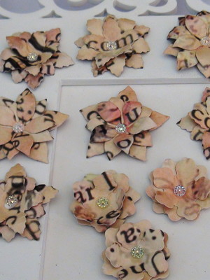 Flores para scrapbooking - modelo 10