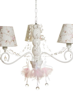 Lustre bailarina menina rosa cristais infantil quarto bebe