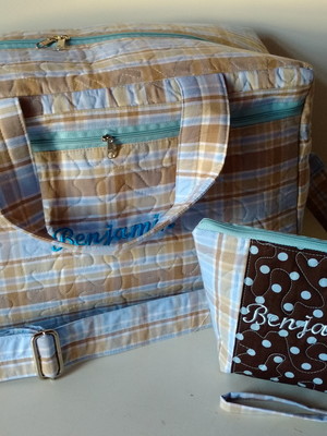 Bolsa para maternidade com nécessaire